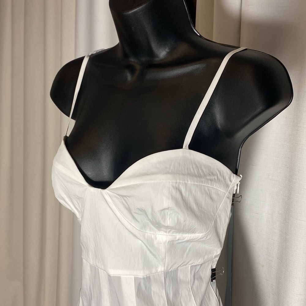 ZARA Dress Maxi Corset Style Bohemian White Summer Vacation - Picture 9 of 15